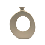 Loop Series Ivory Ceramic Vase