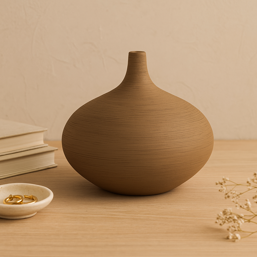 Artistinal Series Cocoa Ceramic Vase