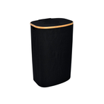 Bamboo Storage Basket Rounded Corners (Black)