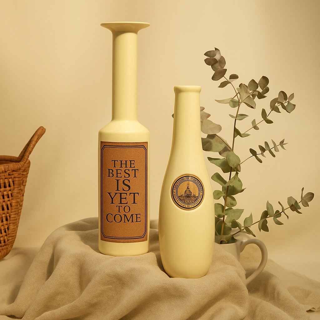 Heritage Series Long Neck & Bottle Ceramic Vase Bundle