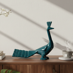 Emerald Majesty Peacock Figurine