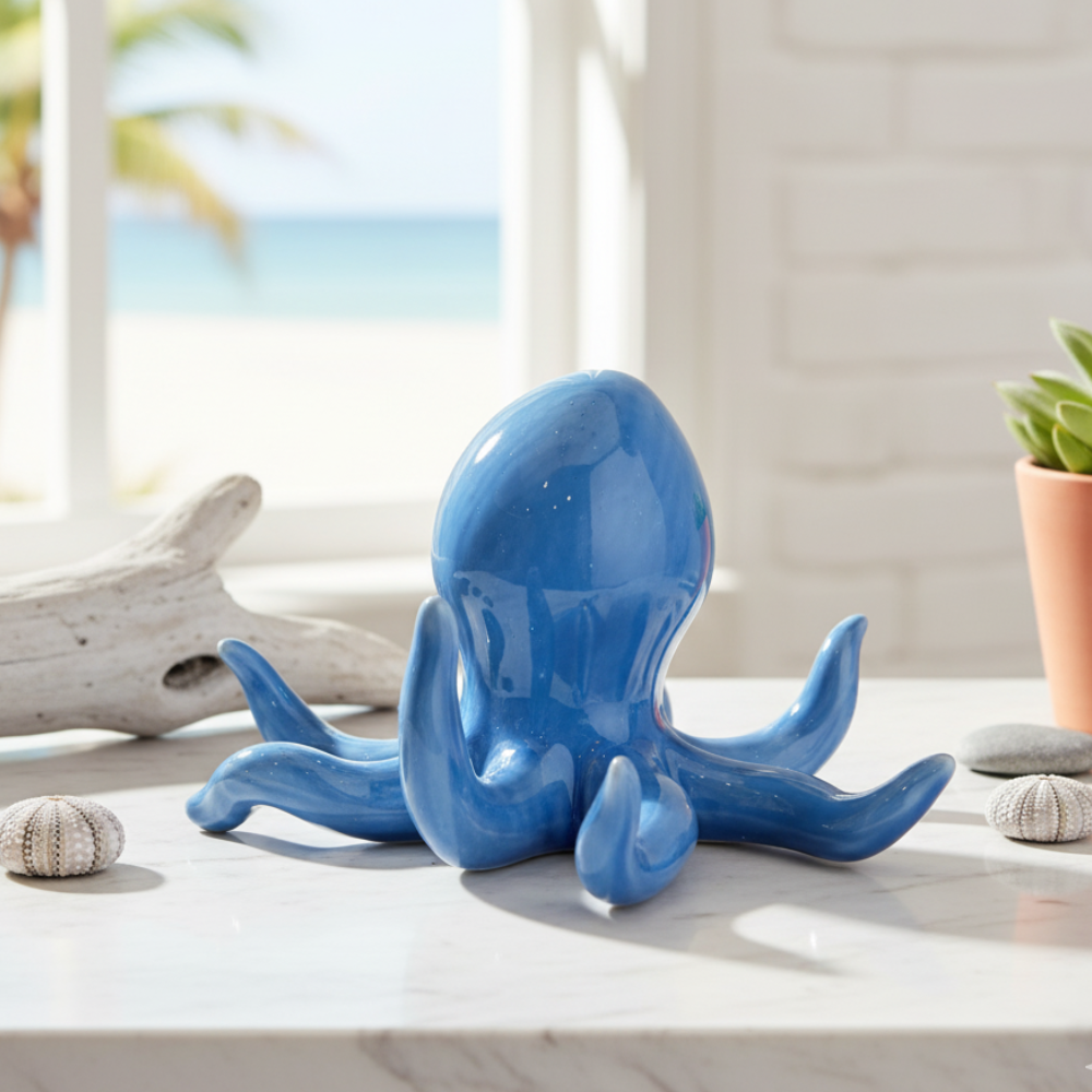 Ocean Blue Octupus Ceramic Showpiece
