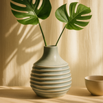 Halo Series Ribbed & Lantern Ceramic Vase