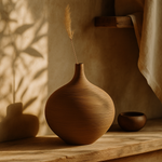 Wave, Cocoa & Mocha Ceramic Vase