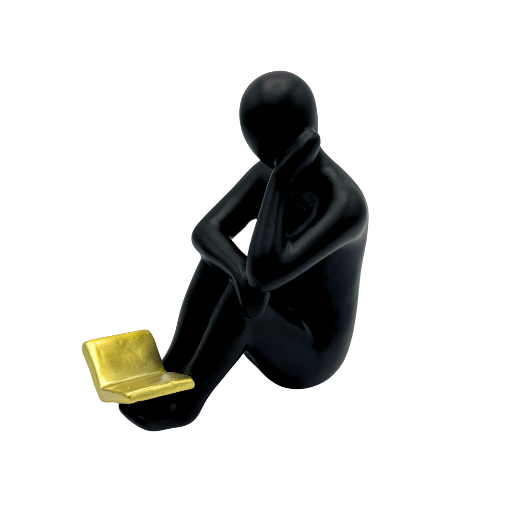 Aristotle Matte Black Seated Showpiece