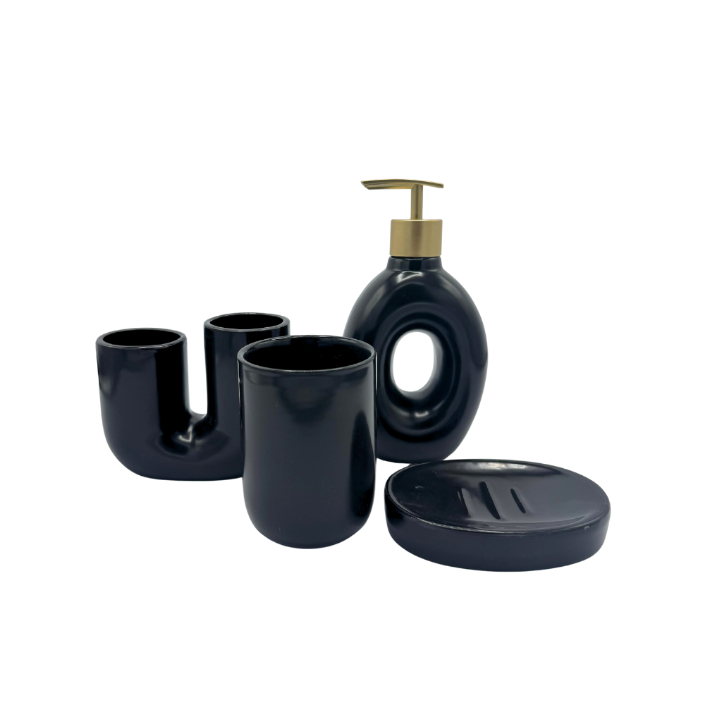 Ceramic Sculpted Bathroom Set