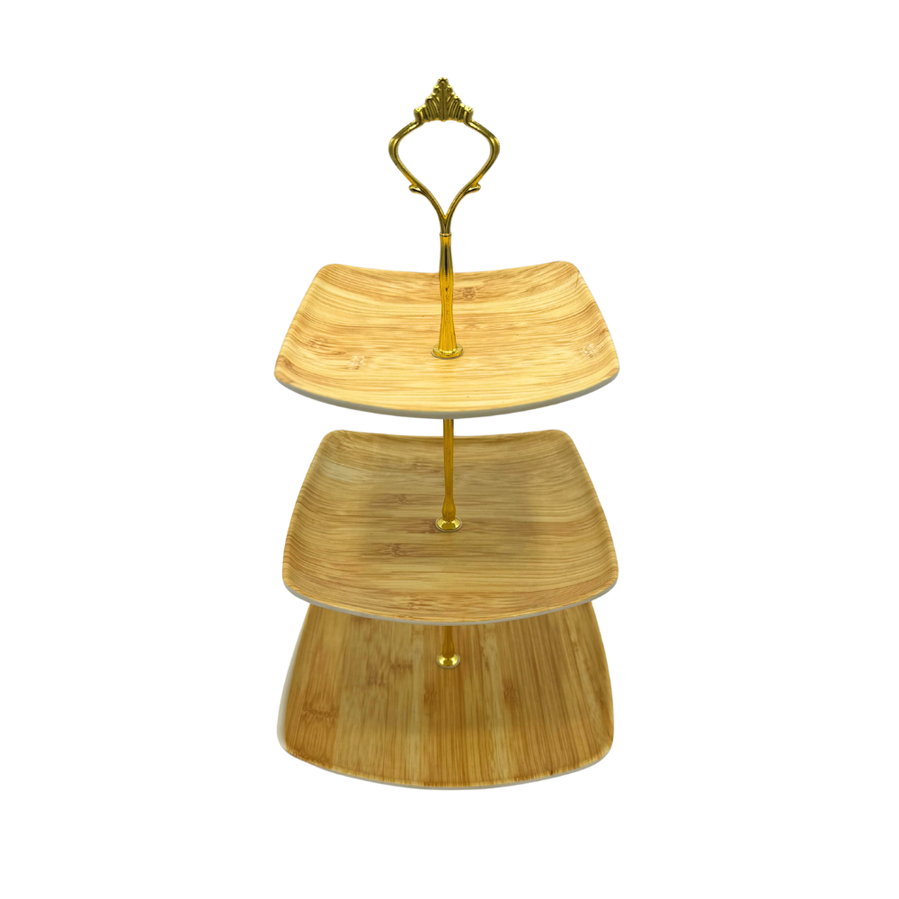3 Tier Bamboo Serving Stand