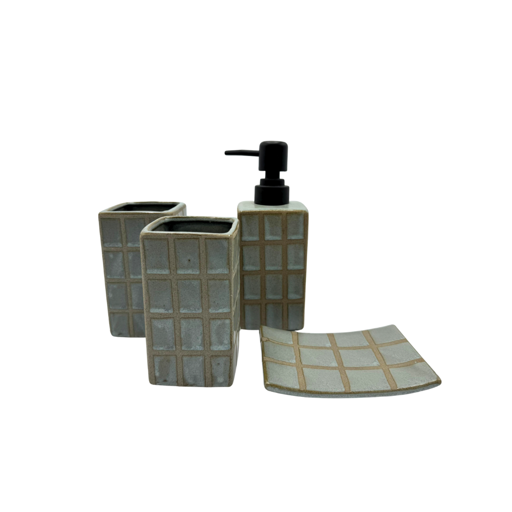 Ceramic Block Bathroom Set