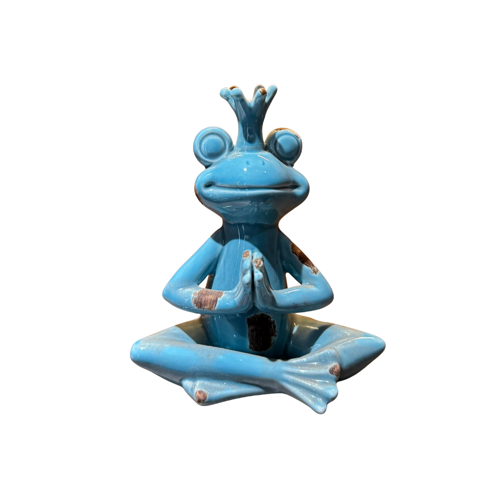 Yoga Frog Ceramic Showpiece