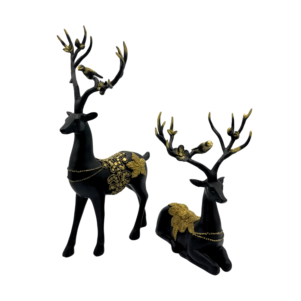 Four Antlers Resin Decoration Set