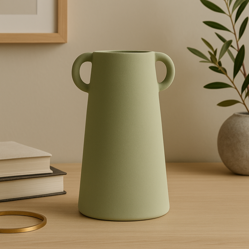 Artistinal Series Green Ceramic Vase