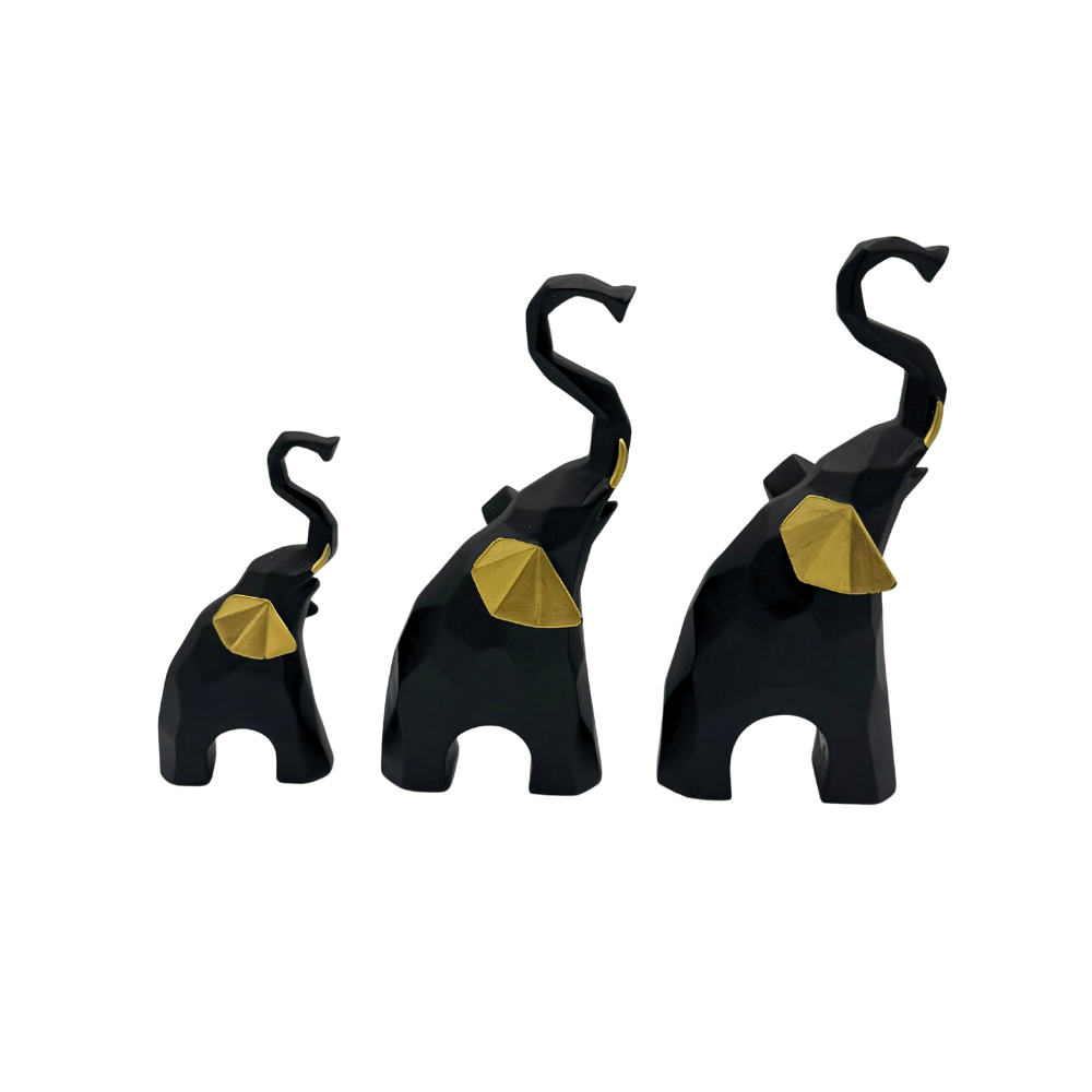 Trio of Black Showpiece