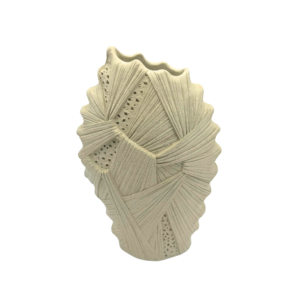 Artisanal Series Leaf Ceramic Vase Small