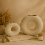 Loop Series Ring Ceramic Vase Small & Medium Bundle