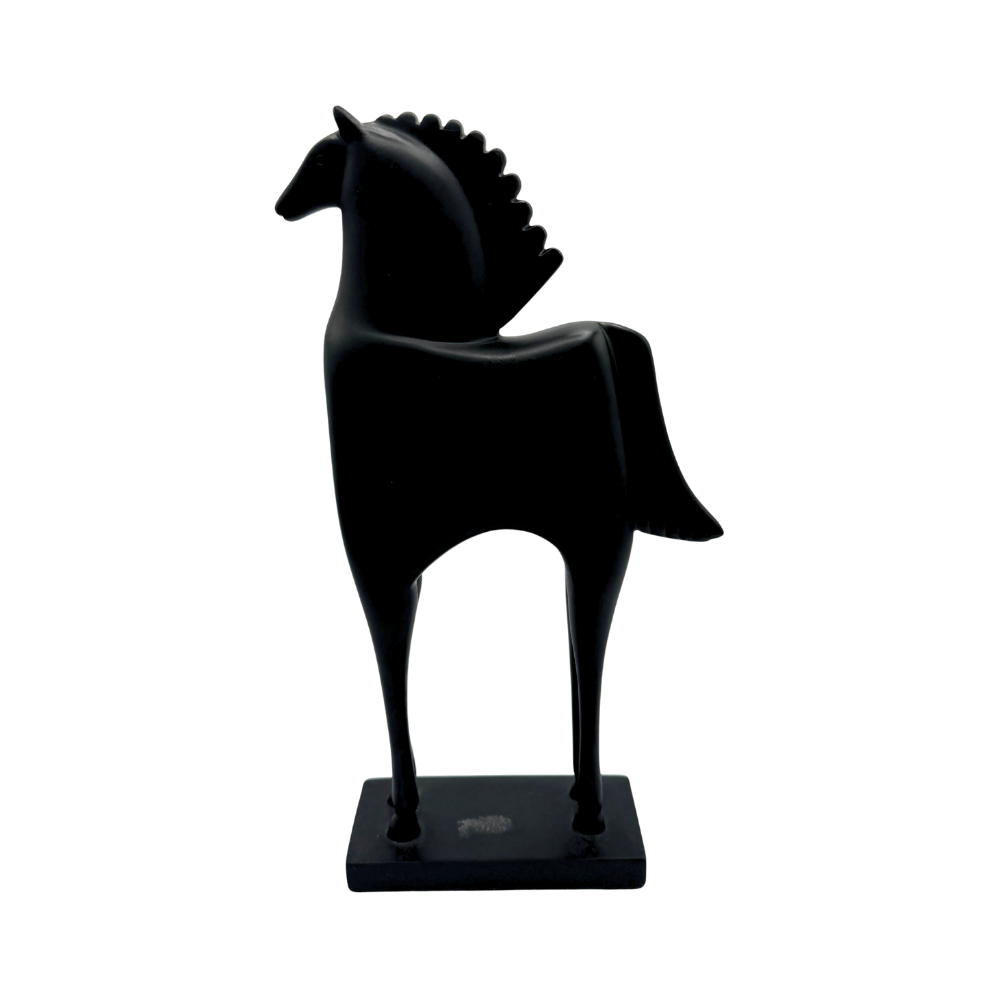 Black Knight Stallion Resin Showpiece
