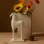 White Knight Stallion Resin Showpiece