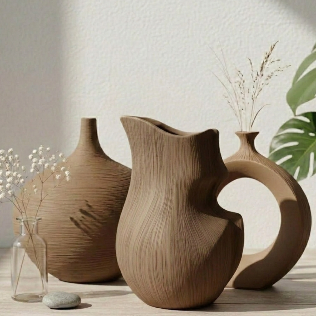 Wave, Cocoa & Mocha Ceramic Vase