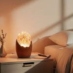 Glow Series Earthy Brown Textured Glass Night Lamp