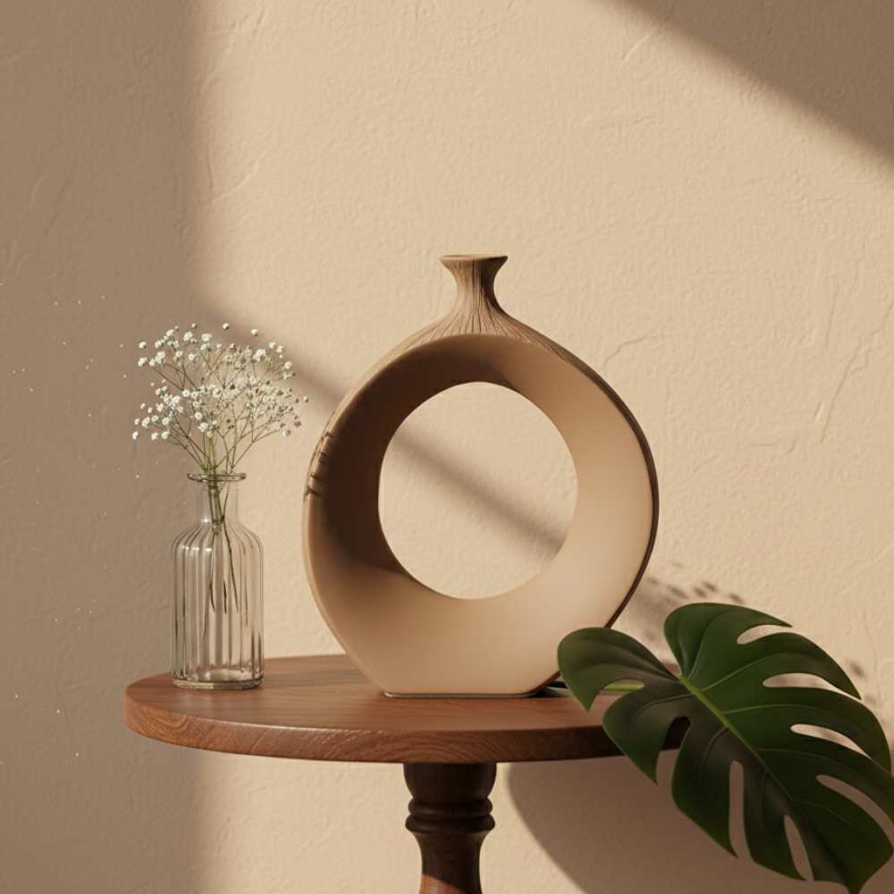 Loop Series Mocha Ceramic Vase