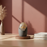 Glow Series Light Gray Textured Glass Night Lamp