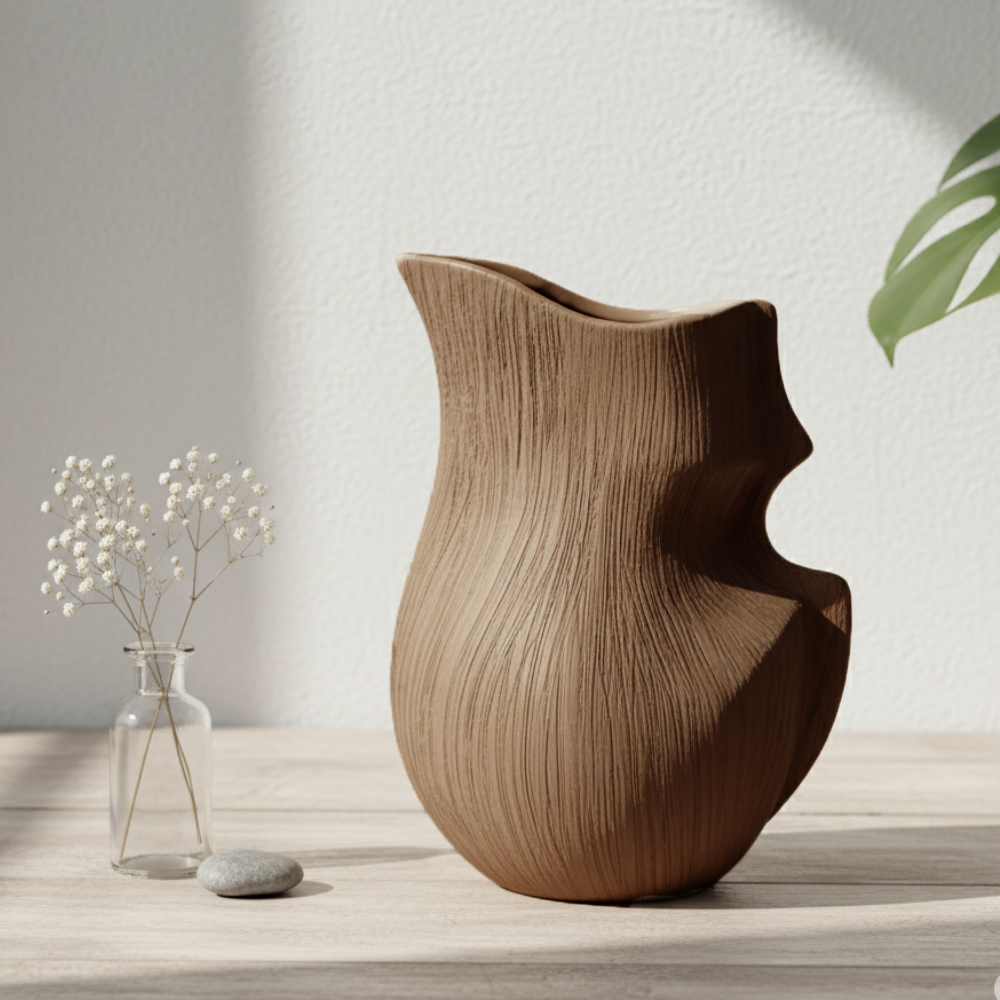 Artisanal Series Wave Ceramic Vase
