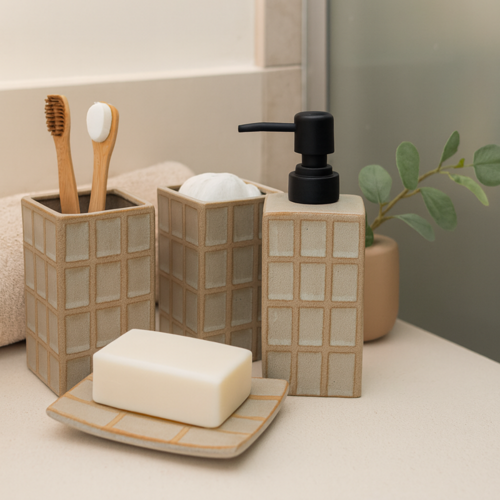 Ceramic Block Bathroom Set