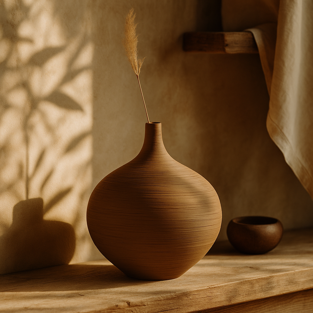 Wave, Cocoa & Mocha Ceramic Vase