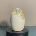 Glow Series Soft Taupe Textured Glass Night Lamp