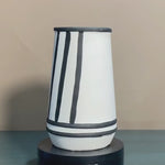 Mono Series Striped Ceramic Vase Small