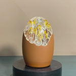 Glow Series Earthy Brown Textured Glass Night Lamp