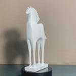 White Knight Stallion Resin Showpiece
