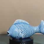 Ocean Blue Fish Ceramic Showpiece